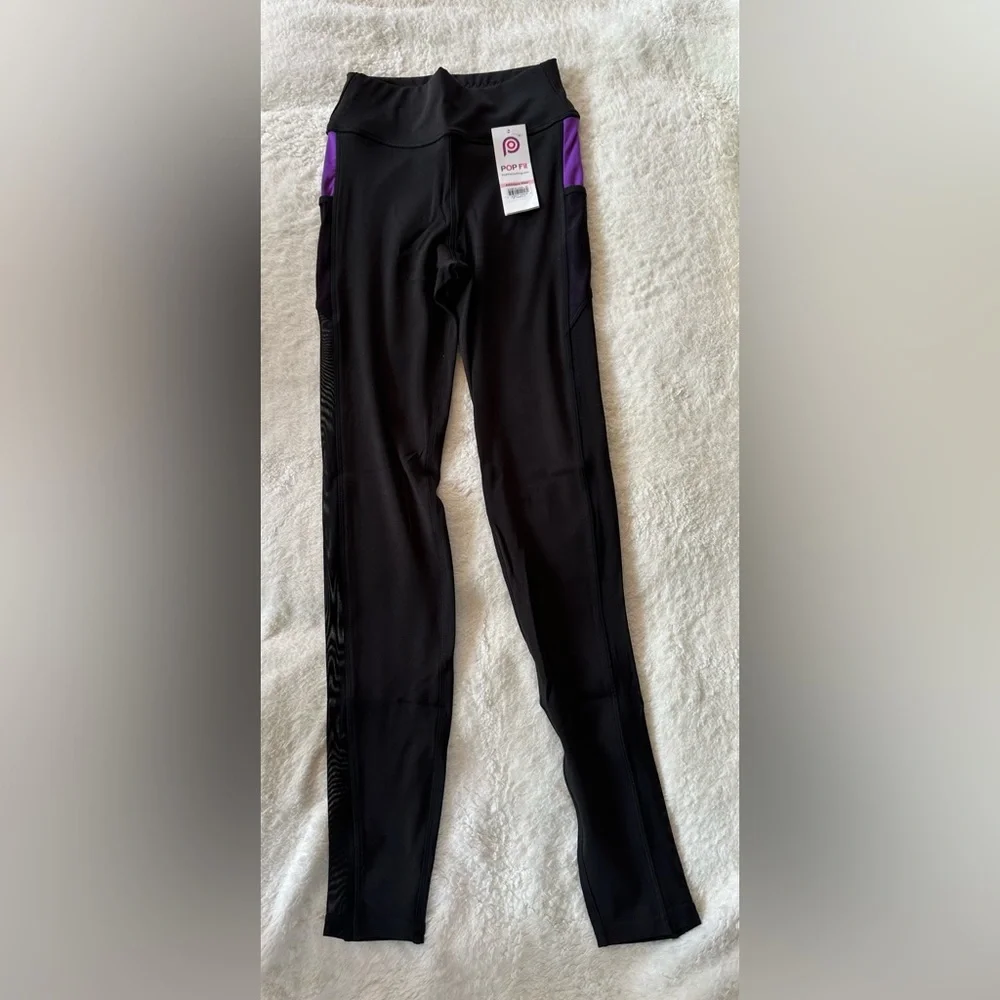 POP Fit leggings size x-small color black NWT